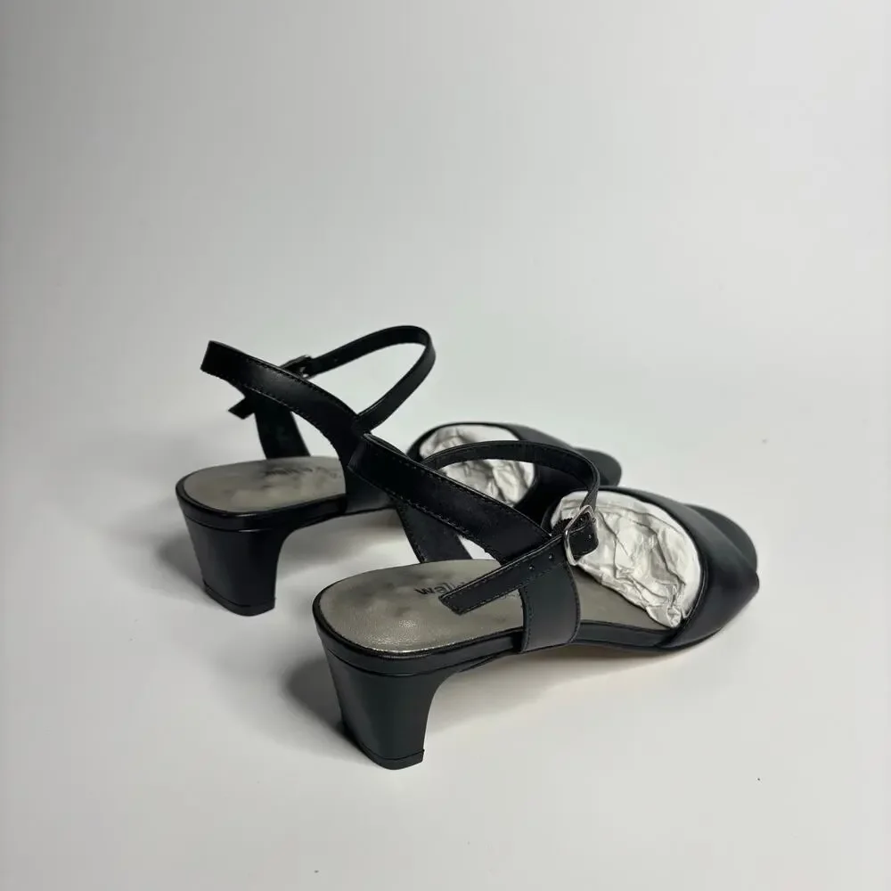 Walking Cradles Lydia Pump in Black Leather